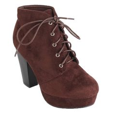 Chunky Heel Lace Up Ankle Booties Shaft Measures Approximately 3.25” From Arch Platform Measures Approximately 1” Fall/Winter Essential Booties For Your Closet: This Perfect Bootie Pairs Effortlessly With Your Casual, Everyday Outfits, Making It A Must Have For Your Wardrobe! Chunky Heel Lace Up Ankle Booties Burgundy Platform Boots For Fall, Chic Brown Lace-up Winter Boots, Brown Ankle-high Winter Heels, Brown Lace-up Boots For Fall Party, Fall Brown Lace-up Party Boots, Fall Party Brown Lace-up Boots, Brown Block Heel Winter Heels, Brown Block Heel Winter Shoes, Winter Brown Platform Heels