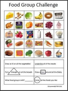 Food Group Worksheet Gym Nutrition, Life Skills Lessons, Nutrition Activities, Life Skills Classroom, Teaching Life Skills, Food Activities, Family And Consumer Science, Food Tech, Living Skills