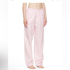 Model Is 5ft 11" And Wears Size S. Size Guide Item Info Wide-Leg Cotton And Modal-Blend Twill Pyjama Pants. Elasticized Waistband Two-Pocket Styling Button-Fly Logo Patch At Front Supplier Color: Cherry Blossom 58% Cotton, 42% Modal. Made In Philippines. 222545f079004 Htf Size S Nwt Comfortable Full-length Summer Sleepwear, Cotton Sleepwear Straight Pants, Cotton Straight Pants For Pajama Party, Pink Straight Leg Loungewear Pants, Cotton Straight Leg Pajama Party Bottoms, Cotton Straight Leg Bottoms For Pajama Party, Cotton Straight Leg Pajama Bottoms, Straight Leg Cotton Bottoms For Pajama Party, Wide Leg Pants With Elastic Waistband For Bedtime