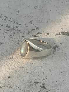 The ring is made of 925 sterling silver and holds a beautiful moonstone that reflects in a great blue. Rings Handmade, Moonstone Jewelry, Silver Rings Handmade, Moonstone Ring, Rings Statement, Sterling Silber, Moonstone, Statement Rings, The Ring