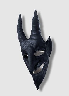 SATYR MASK IN DARK LEATHER This item is available to order. Please allow three weeks before shipping. Our masks are made entirely by hand, all in genuine leather and wearable. The masks are designed not only as art objects, but also to be worn. Thanks to our special process the leather retains its elasticity allowing a good fit of the mask. The leather we luse is tanned using vegetable products. The casts of which are shaped masks are in clay and its are designed and produced by us. Thanks a lot Horn Costume, Diy Halloween Masks, Cardboard Art Sculpture, Gothic Mask, Horns Costume, Leather Costume, Flower Room Decor, Demon Mask, Pagan Magic