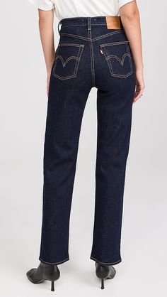 Levi's Ribcage Full Length Jeans | Shopbop Straight Fit Dark Wash Jeans With Belt Loops, Levi's Straight Fit Rigid Denim Bottoms, Levi's Jeans Relaxed Fit Standard Cut, Levi's Relaxed Fit Jeans With Standard Cut Leg, Levi's Classic Straight Fit Jeans, Classic Levi's Straight Leg Jeans, Levi's Relaxed Fit Tapered Leg Jeans, Levi's Straight Leg Rigid Denim Pants, Fitted Jeans With Belt Loops And Straight Hem