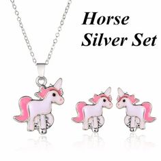 Unicorn Jewelry Cute Earrings Necklace Women Wedding Party Jewelry Set – Atom Oracle Animal Decorations, Fairytale Creatures, Moms Best Friend, Unicorn Jewelry, Unicorn Earrings, Unicorn Pendant, Unicorn Necklace, Wedding Party Jewelry, Women's Jewelry Sets