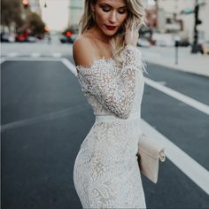 Mermaid Lace White Trumpet Hi Low Boho Party Evening Dress Fits True To Size Winter Engagement Party, Engagement Party Dress, Engagement Shoot Outfit, Plain Maxi Dress, Tail Dress, Scalloped Neckline, Trumpet Dress, Party Kleidung, Off Shoulder Fashion