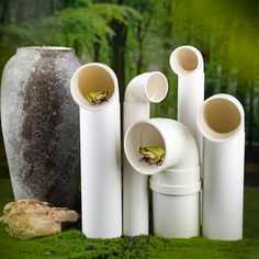 PRICES MAY VARY. Package Inclusions: each package includes 5 water pipes of various sizes that form the frog house; Customization is made easy as you can arrange the pipes or paint over them to blend with your garden aesthetics, making an attractive frog shelter High Material: this tree frog house is constructed using PVC material, ensuring its sturdily and resilience; The PVC is hard wearing, resisting damage that may occur from outdoor elements; Ideal for tree frogs to climb and reside in Convenient Size: 5 different sizes about 1.97 x 11.81 x 1.97 inches/ 5 x 30 x 5 cm, 1.97 x 9.84 x 1.97 inches/ 5 x 25 x 5 cm, 2.95 x 7.87 x 2.95 inches/ 7.5 x 20 x 7.5 cm, 2.95 x 9.84 x 2.95 inches/ 7.5 x 25 x 7.5 cm, and 3.54 x 3.94 x 3.94 inches/ 9 x 10 x 10 cm Preservation of Tree Frogs: the frog hou Fairy Home Aesthetic, Tree Frog Habitat, Frog Hotel, Hawaii Garden, House Customization, Frog Habitat, Garden Frog, Frog House, Garden Aesthetics