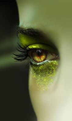 Green witch!. Photos Of Eyes, Green Skin, Golden Eyes, Arte Fantasy