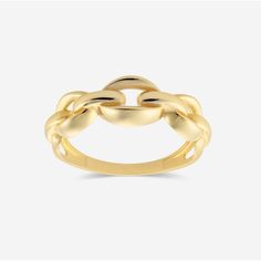 Plain Gold Chain Link Fashion Ring - Grownbrilliance Luxury 14k Gold-tone Rings, Elegant Gold-tone Chain Ring For Gift, Luxury Round Metal Ring Jewelry, Modern Gold Chain Ring With Oval Link, Yellow Gold Oval Link Rings Tarnish Resistant, Classic Gold Rings With Oval Link, Classic Yellow Gold Chain Ring For Formal Occasions, Classic Yellow Gold Chain Ring For Formal Events, 14k Gold Oval Jewelry With Gold Chain