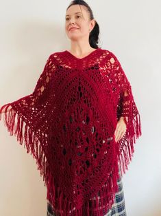 Poncho Women, Winter Poncho, Poncho Wrap, Ladies Poncho, Crochet Shrug, Wool Poncho, Poncho Cape, Warm Winter, Crochet Top