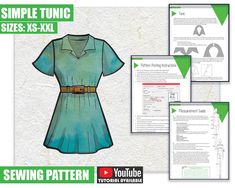 the sewing pattern is shown with instructions for how to sew