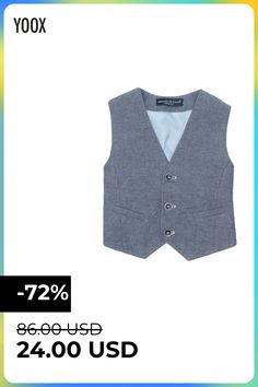 wash at 30° c, dry cleanable, do not bleach, iron at 150° c max, plain weave, denim effect, no appliqués, solid color, v-neck, double-breasted, sleeveless, fully lined, 3 buttons, no pockets , Color: Blue , Size: 24 Suit Vest, Stella Mccartney Kids, Vest Dress, Matching Sets, Double Breasted, Latest Fashion, Color Blue, Solid Color, United States