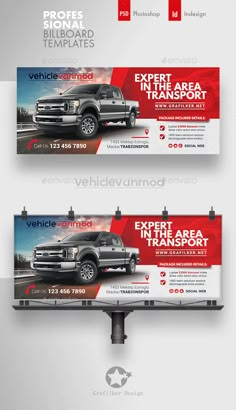 the front and back side of a truck advertisement for an automobile dealership