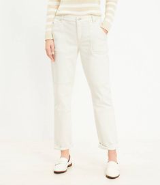 Super Soft Girlfriend Utility Jeans Capsule 2023, Loft Store, Utility Jeans, Petite Curvy, Ideas For Outfits, Straight Crop Jeans, Petite Pants, Curvy Jeans, Petite Jeans