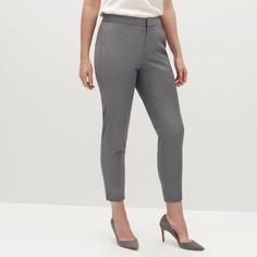 These women's light grey dress pants never met a season or shoe they didn’t like. Accessorize them with a tan lace-up, white sneaker or black heel. Our light grey dress pants will become a staple in your wardrobe. Make it a whole suit by pairing it with our women's jacket!