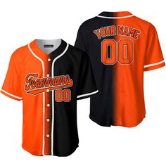 Custom Black White Orange Fade Fashion Baseball Jerseys For Men & Women JN1189_8384 PRODUCT INFORMATION 100% polyester blended fabric, offers outstanding durability, insulation, and wrinkle resistance. Machine wash in cold with similar colors/no bleach/low iron. Breathable, durable, and easy to care for. Moisture-wicking. Advanced 3D Printing Technology: This makes the NEVER FADE hoodies/shirt with machine washing or hand washing. USA standard size. Please refer to our size chart before you orde Black Team Spirit Outerwear For Sports Events, Black Team Outerwear For Sports Events, Black Team Spirit Winter Outerwear, Sporty Black Outerwear With Team Name, Durable Black Sports Outerwear, Black Breathable Outerwear For Sports, Durable Black Outerwear For Sports, Breathable Black Outerwear For Sports, Black Letter Print Outerwear For Sports Season