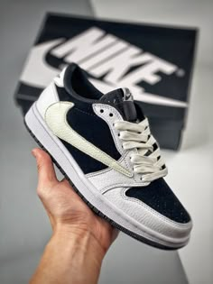 Travis Scott x Air Jordan 1 Low OG “Sail/Black” Walk the talk and make a statement with our top-quality Sneakers. Shop now and step up your shoe game! Please carefully choosing the size number according the size chart as we CAN NOT offer return or refund if you choose a wrong size.The product need 3-5 business days to check the quality before shipping.Our High Quality Shoes models are various, please contact to our support to ask for the model you need.Because each device displays a different color. Therefore, the actual color of the item may not be 100% the same [...] Travis Shoes, Travis Scott Jordan 1, Sneaker Closet, Jordan Model, Air Jordan Sneakers, Shoes Design, Jordan Sneakers, Cool Shoes, Vintage Hoodies