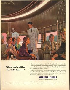 an advertisement for wester cigars shows men in suits and ties sitting at a table