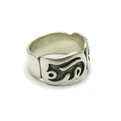 Sterling silver ring - R000356. Stamped 925. Approximate weight 9.3 grams. Width 11.0mm (0.44 inches). All our jewels are made from solid sterling silver 925/1000 and are carefully crafted by hand in our family workshop. We dispatch your orders in 5 working days, worldwide and the postage is $5. We ship registered priority mail. Please allow 5-7 working days for delivery in Europe and 10-15 working days outside Europe. For any questions - please do not hesitate to contact me! Sterling Silver Wide Band Ring Stamped 925, Symbolic Silver Sterling Signet Ring, Silver Spiritual Rings For Formal Occasions, Silver Sterling Engraved Ring, Spiritual Style, Sterling Silver Open Band Ring Stamped 925, Sterling Silver Engraved Wide Band Ring, Sterling Silver Open Band Ring With 925 Stamp, Sterling Silver Open Band Ring, Symbolic Sterling Silver Rings Stamped 925