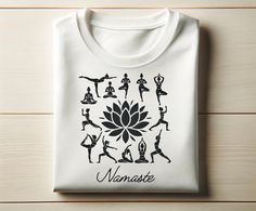 a t - shirt with the words namaste on it