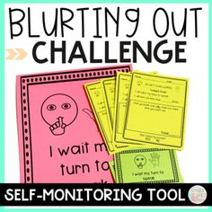 Do your students need frequent redirection for blurting out?  Are you losing valuable instructional time due to blurting out?  Blurting out is often related to poor impulse control.  Impulse control is an important executive functioning skill.  It can often be improved on by using different strategies and supports.  This printable resource includes visuals and self-monitoring sheets for students to set and track goals. Included: 1 printable 8.5" x 11" visual reminder  poster that says, "I raise Brain Breaks Elementary, Work Strategies, Social Work Offices, Counseling Tips, Track Goals, Classroom Discipline, Student Tips, Visual Supports