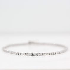 Bracelet 14k White Gold / 2.05ct total weight The 2ct Classic Lab-Grown Diamond Tennis Bracelet in White Gold Diamond Tennis Bracelet, Romantic Dinner, Custom Ring Designs, Romantic Dinners, Tennis Bracelet Diamond, Shop Engagement Rings, Colorful Bracelets, Tennis Bracelet, Custom Rings