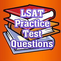 a stack of books with the words lsat practice test questions