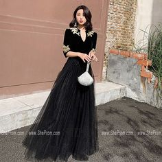 $107.89, Noble Formal Long Black Evening Dress With Vneck Half Sleeves No#AM79005 at SheProm. #SheProm is an online store with thousands of dresses, range from Formal,Evening,Black,Long Black Dresses,A Line Dresses,Long Dresses and so on. Not only selling #FormalDresses more and more trendy dress styles will be updated daily to our store. Shop now to get $5-10 off! Holiday V-neck Evening Dress For Banquet, Holiday V-neck Party Dress, V-neck Holiday Banquet Dress, Fall Banquet V-neck Evening Dress, Black V-neck Maxi Dress For Party, Holiday Banquet V-neck Dress, Black V-neck Evening Dress For Party Season, V-neck Evening Dress For Holiday Banquet, Black V-neck Evening Dress For Spring