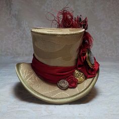 Steampunk hat Steampunk top hat mini top hat gold mini hat | Etsy Mad Hatter Costume, Steampunk Top, Steampunk Top Hat, Modern Construction, Victorian Hats, Steampunk Hat, Mini Hat, Ascot Hats, Steampunk Wedding