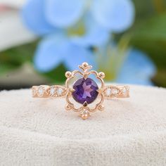 Description : Amethyst Engagement Ring, Vintage Amethyst Wedding Ring, Christmas Gift, Round Shape Purple Amethyst Ring, Solid Gold Handmade Ring Diamond : 0.20 CT. F / SI (10 piece) Natural Amethyst : 0.60 CT. (1 piece) Gram 2.39 (It may differ depending on the ring size) Product Code: MR0012815 This product belongs to Tilya Jewelery private collection . You can browse our store for other special collection products. All of our products are stamped and made of solid gold . All of our products a Heirloom Solitaire Purple Amethyst Ring, Elegant Amethyst Wedding Ring, Elegant Wedding Amethyst Ring, Gold Amethyst Diamond Ring For Wedding, Gold Amethyst Ring With Center Stone For Wedding, Heirloom Amethyst Ring With Center Stone, Rose Gold Amethyst Ring For Promise, Heirloom Purple Amethyst Ring With Center Stone, Elegant Amethyst Rings For Wedding