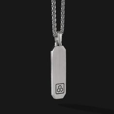 Clear and concise lines, simple shapes, but solid. In the simple one, there is some pure beauty. Anything full of sophistication that is suitable for every scenario. This pendant, crafted by hand from sterling silver, features a fashionable look with a stylistic flair. Add an elegant new feature to your everyday look. Made entirely by hand with all the love and art of the best silver artisans. Metal: 925 Solid Sterling Silver Pendant Dimensions: H: 43mm x W: 11mm Weight: 16 grams Shown with: Box Leather Silver Bracelet, Jewelry Workshop, Signature Jewelry, Silver Prices, Pure Beauty, Black Rhodium, Pendant Silver, Leather Silver, Keep It Simple