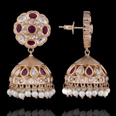 South Indian inspired pair reflecting traditional vibe for an ethnic look! A trendy pair of jhumki earrings flawlessly embellished with kundan and ruby stones - an ideal pick to add charm to your stunning everyday attire. Gold-plated on high-quality brass as base metal. Approximate earrings length is 2". In-stock & ready-to-ship. *Please Note: We use faux stones and beads in all of our jewelry. Unique Gift Cards, Jhumki Earrings, Ethnic Looks, Green Stones, Indian Inspired, Create Words, Ruby Stone, Faux Stone, Sea Green