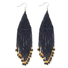 PRICES MAY VARY. With pure colors and simple gold embellishment, this Bohemian Beaded tassel drop Earring is simple and exquisite in design. Main simple color make sure it goes well with the same color series of clothes, and the embellishment of golden beads make it noble at the same time. This is a long native Bohemian seed Bead dangle Earring, with a length of 14cm and a width of 2.5cm. Although it is a long style, it is not bulky. Its weight is about 10g per pair, which can satisfy you that y Native Beaded Earrings, Tassel Chandelier, Bead Fringe, Golden Beads, Bohemian Handmade, Earrings Big, Gold Embellishment, Small Beads, Tassel Drop Earrings