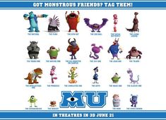 Monstres academy (Monsters University) - Paperblog in 2024 | Disney ...