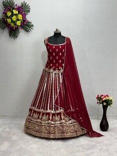 ad eBay - LEHENGA WORK : HEAVY EMBROIDERED CODING SEQUENCE & PAPER MIRROR WORK. LEHENGA INNER : MICRO COTTON. LEHENGA SIZE : MAX UP TO 42 (XL)(SEMI STITCHED). DUPATTA FABRIC : HEAVY FAUX GEORGETTE. LAHENGA FABRIC : HEAVY FAUX GEORGETTE. Floor-length Dola Silk Choli With Resham Embroidery, Georgette Lehenga With Unstitched Blouse For Reception, Floor-length Georgette Dupatta For Navratri, Semi-stitched Floor-length Dupatta With Dori Work, Floor-length Georgette Dupatta With Dori Work, Semi-stitched Dola Silk Lehenga With Dupatta, Semi-stitched Lehenga With Resham Embroidery In Dola Silk, Chinon Lehenga With Dori Work For Navratri, Designer Georgette Lehenga With Resham Embroidery