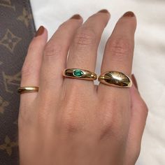 A stunning statement ring that is perfect to wear alone or stacked with your favorite rings. Made in New York City – always! Made of solid 14k yellow gold. Features a 6x4mm 0.40ct oval Emerald. Gem Ring, Domed Ring, Mens Band, Favorite Rings, Cat Lady, Statement Ring, Jewelry Branding, Ring Necklace, Badger