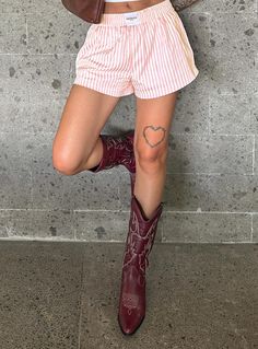 Cowboy boots Pointed toe, embroidered detailing, cuban heel, zip fastening at side Non leather upper, lining & sole Maroon Cowboy Boots Outfit, Maroon Boots, Festival Shoes, Neutral Aesthetic, Cuban Heels, Maroon Dress, Fleece Dress, Sweatshirt Set, Cowboy Boots Women