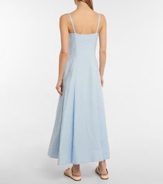 Spring Midi-length Unlined Linen Dress, Spring Unlined Linen Midi Dress, Daywear Unlined Midi Linen Dress, Midi Length Linen Dress For Daywear, Linen Unlined Midi Dress For Daywear, Unlined Linen Midi Dress, Spring Linen Dress With Fitted Bodice, Linen Midi Dress For Daywear, Sleeveless Linen Dress With Fitted Bodice