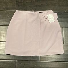 This Is A Super Cute Asymmetric Miniskirt From Forever 21 With A Built In Side Belt On The Waist. It Is Brand New With Tags - I’m Selling Because I Originally Ordered It Online And It Didn’t Fit. The Tag Says “Lavender” But I Would Describe It As More Of A Dusty Lilac Color Because The Purple Is More Subtle Than Vibrant (If That Makes Any Sense). It Kills Me That This Doesn’t Fit Because I Love This Skirt So Much, So Hopefully You Will Love As Much As I Do And Wear It All The Time! Size Medium, Trendy Fitted Asymmetrical Skort, Spring Mini Hem Skirt For Night Out, Mini Hem Skirt For Night Out In Spring, Mini Hem Skirt For Spring Night Out, Date Night Asymmetrical Lined Mini Skirt, Asymmetrical Skirt For Date Night In Spring, Spring Night Out Mini Skirt, Spring Mini Skort For Date Night, Spring Date Night Lined Mini Skirt