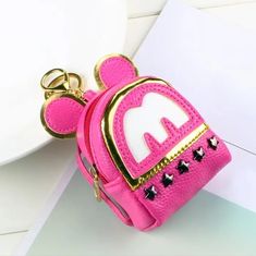 So Cute And Fashionable Bright Pink Minnie Mouse Mini Backpack Charm Pouch Or Keychain. Great For Your Cash Or Even Carrying Your Medicine . Makes A Great Gift For Any Age Or Occasion. Pink Bag With Zipper Closure As Gift, Trendy Pink Coin Purse For Travel, Pink Coin Purse Mobile Phone Bag As Gift, Pink Bags With Zipper Closure For Gifts, Cute Pink Coin Purse As Gift, Pink Coin Purse With Mobile Phone Bag For Gift, Pink Coin Purse For Mobile Phone As Gift, Pink Bag With Zipper Closure For Gift, Cute Pink Coin Purse For Gift