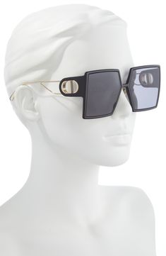 Straight from the runway, these square sunnies are emboldened by goldtone open temples and CD logo hinges based on the clasp of the Montaigne carryall. 58mm lens width; 15mm bridge width; 130mm temple length 100% UV protection Adjustable nose pads Plastic/metal Made in Italy Luxury Black Square Sunglasses, Dior Montaigne 30 Sunglasses, Dior Oversized Square Sunglasses, Luxury Square Frame Metal Sunglasses, Dior Rectangular Sunglasses, Square Sunglasses Women, Square Sunglasses, Uv Protection, Hinges