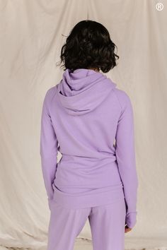 Wisteria Mix & Match- purple performance fleece doublehood. Triple Stretch. TTS for a slim fit, size up for a looser fit. 54% Viscose, 43% Cotton, 3% Spandex Sporty Heather Hoodie With Drawstring, Sporty Heather Sweatshirt With Drawstring Hood, Fitted Sporty Hoodie For Loungewear, Fitted Sportswear Sweatshirt For Loungewear, Heather Hooded Hoodie In Athleisure Style, Heather Hooded Athleisure Hoodie, Heather Long Sleeve Hoodie Athleisure, Heather Long Sleeve Hoodie In Athleisure Style, Heather Long Sleeve Hoodie For Athleisure