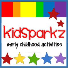 the kidsparkz logo with five stars in front of it