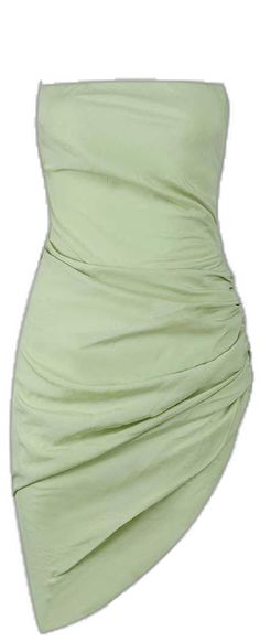 Green Ruched Mini Cocktail Dress, Green Ruched Mini Dress For Cocktail, One-shoulder Lined Mini Dress For Date Night, Green Mini Dress With Ruched Bodice For Evening, Green Ruched Mini Dress For Evening, Fitted Draped Mini Dress For Spring, Spring Fitted Draped Mini Dress, Ruched Mini Dress For Summer Party, Elegant Summer Mini Dress With Ruched Back