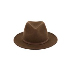 Classic Brown Flat Brim Felt Hat, Classic Brown Hat For Fall, Fitted Brown Felt Hat With Flat Brim, Brown Fur Felt Fedora With Short Brim, Classic Brown Felt Hat With Curved Brim, Brown Wool Fedora With Flat Brim, Classic Brown Fedora For Fall, Classic Brown Fur Felt Hat, Classic Brown Winter Hat Bands