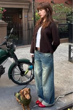 대학생 스타일, Autumn Fits, School Looks, Looks Street Style, Baggy Pants, Fashion Business, 가을 패션