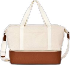 White Duffle Bag With Zipper For Everyday Use, White Rectangular Travel Bag With Zipper, White Duffle Bag With Zipper Closure For Everyday Use, White Zipper Shoulder Travel Bag, White Zipper Closure Shoulder Travel Bag, Casual White Canvas Travel Bag, White Duffle Bag With Zipper For Daily Use, White Travel Bag With Zipper Closure For Daily Use, White Weekender Bag With Zipper For Daily Use