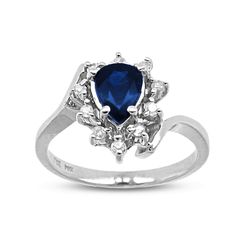 a blue sapphire and diamond ring