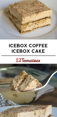 two images show different types of icebox cake