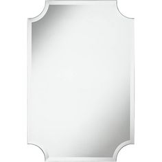 a large white mirror with an ornate design on the front and back side, against a white background