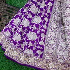 Handloom Pure Katan by Dupion Silk Banarasi Kadwa Jaal Embroidery Saree - Khinkhwab Jaal Embroidery, Aari Embroidery, Embroidery Saree, Dupion Silk, Katan Silk, Beyond Words, Banarasi Sarees, Gorgeous Design, Raw Silk