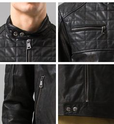 This motorcycle bomber jacket is bound to make you look fashionable. It's a winter biker coat that is designed with full sleeves, a solid pattern and a contrast color style. The adorable jacket for men is crafted using the full pelt technic to form a standard thickness and a solid pattern. It has a convenient zipper closure and more zippers for decoration.

Specifications
Gender: MEN
Outerwear Type: Leather & Suede
Material: Pigskin
Clothing Length: REGULAR
Sleeve Length(cm): Full
Thickness: STA Biker Coat, Motorcycle Men, Cute Jackets, Jacket For Men, Genuine Leather Jackets, Bomber Jackets, Pig Skin, Suede Material, Full Sleeves